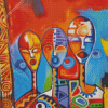 African Abstract People Art Diamond Painting