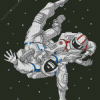 Astronauts Jiu Jitsu Diamond Painting