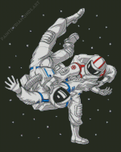 Astronauts Jiu Jitsu Diamond Painting