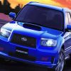 Blue Forester Car Diamond Painting