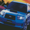 Blue Forester Car Diamond Painting