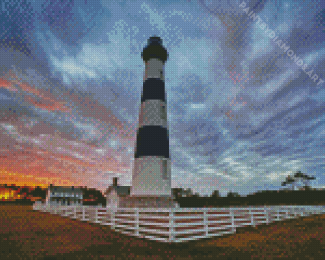 Cape Hatteras Lighthouse Sunset Diamond Painting