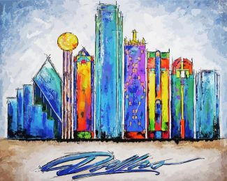 Dallas Skyline Art Diamond Painting