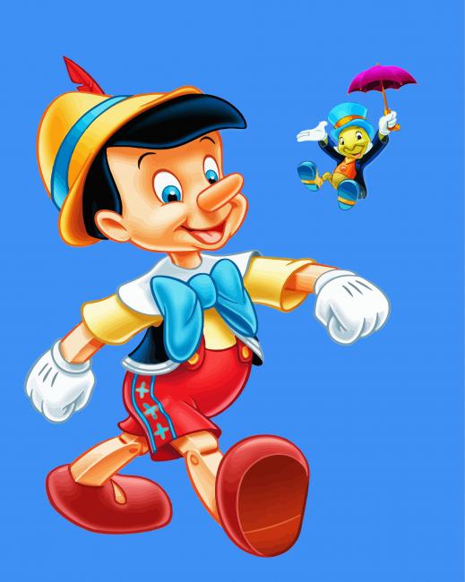 Disney Pinocchio And Jiminy Cricket Diamond Painting