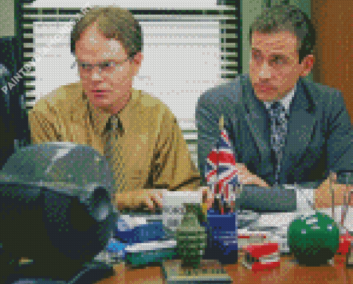 Dwight And Michael Scott Diamond Painting