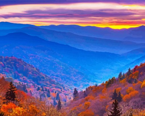 Fall Tennessee Mountains Diamond Painting