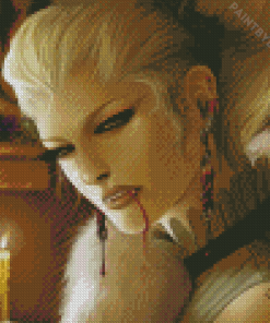 Female Vampire And Candles Diamond Painting