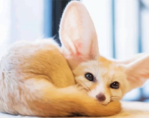 Fennec Fox Sitting Diamond Painting