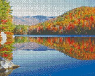 Foliage Lake Champlain Vermont Diamond Painting