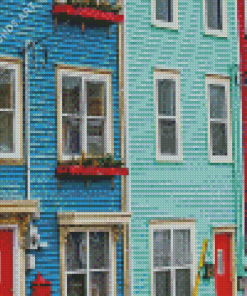 Jellybean Houses Newfoundland Diamond Painting