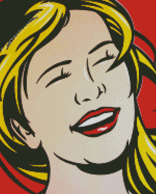 Laughing Lady Pop Art Diamond Painting