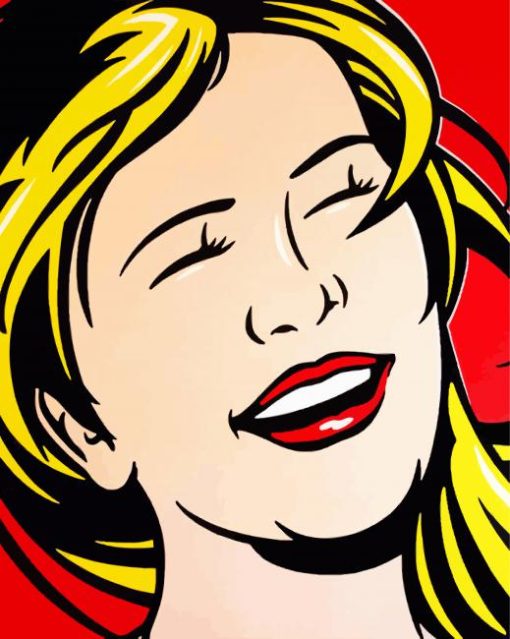 Laughing Lady Pop Art Diamond Painting