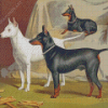 Manchester Terrier With White Terrier Diamond Painting