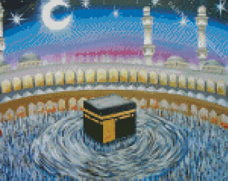 Moon Over Kaaba Diamond Painting