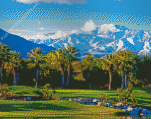 Palm Desert California Mountains Diamond Painting