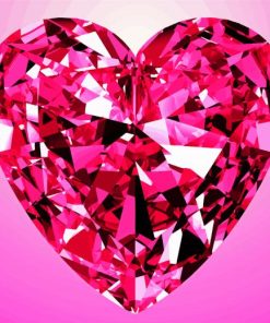 Pink Diamond Heart Diamond Painting