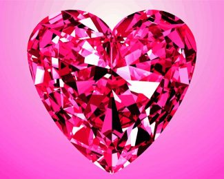 Pink Diamond Heart Diamond Painting