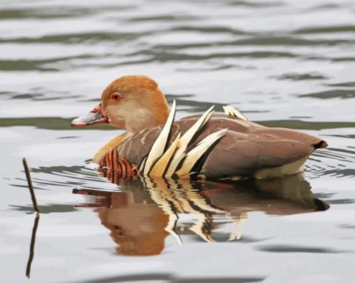 Plumed Whistling Duck Diamond Painting