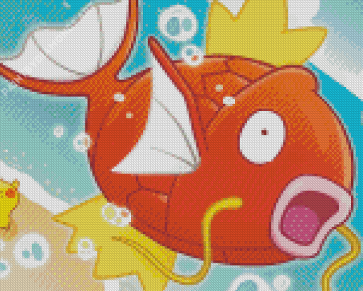 Pokemon Pikachu Magikarp Diamond Painting