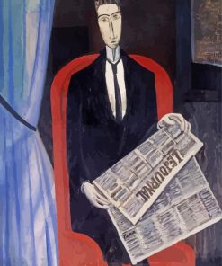 Portrait Of A Man With A Newspaper By Andre Derain Diamond Painting