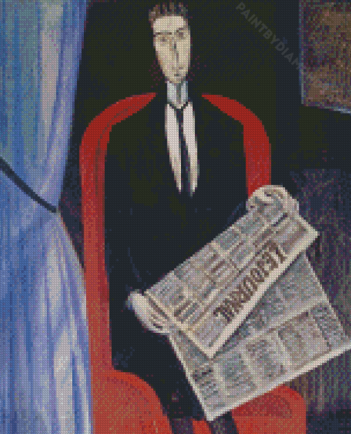 Portrait Of A Man With A Newspaper By Andre Derain Diamond Painting