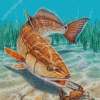 Red Drum Fish Art Diamond Painting