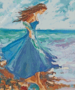 Seaside Woman Art Diamond Painting