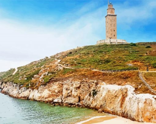 Tower Of Hercules Galicia Diamond Painting