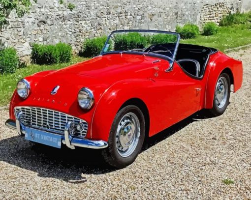 Triumph TR3A Car Diamond Painting