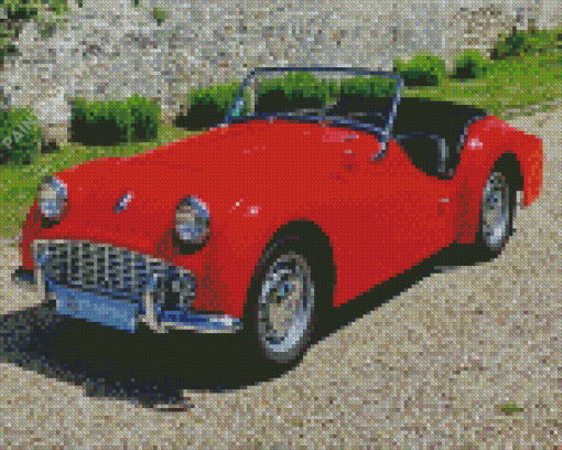 Triumph TR3A Car Diamond Painting