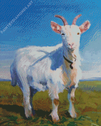 White Goat Diamond Painting