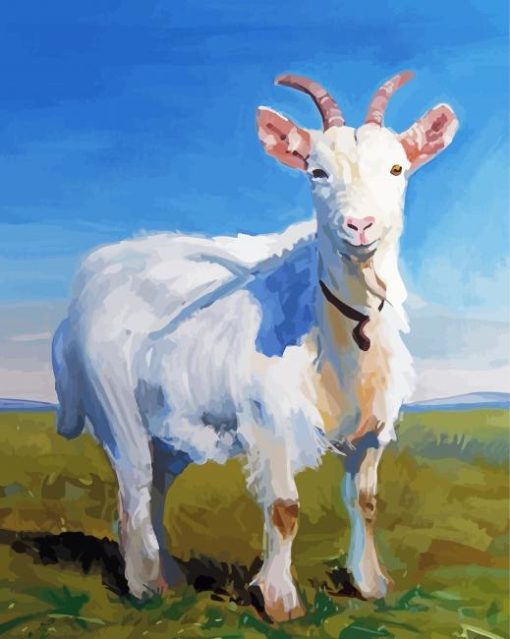 White Goat Diamond Painting