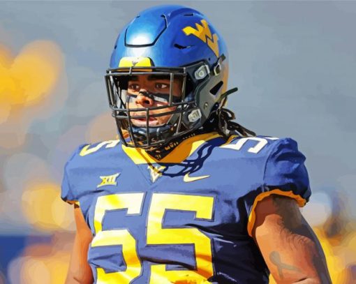 Wvu American Football Player Diamond Painting