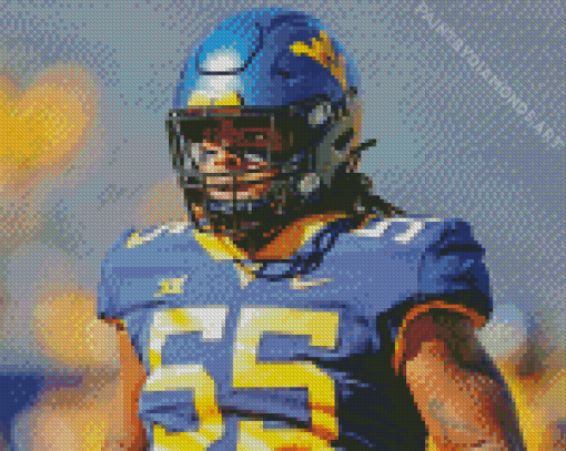 Wvu American Football Player Diamond Painting