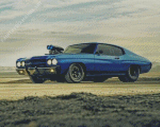 Dark Blue Chevelle Ss Diamond Painting