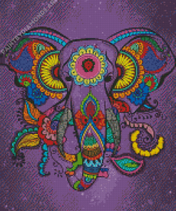 Elephant Mandala Art Diamond Painting