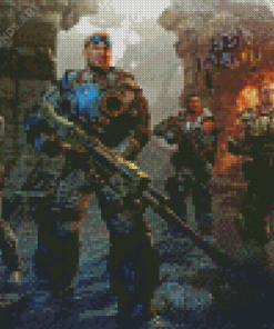 Gears Of War Video Game Diamond Painting