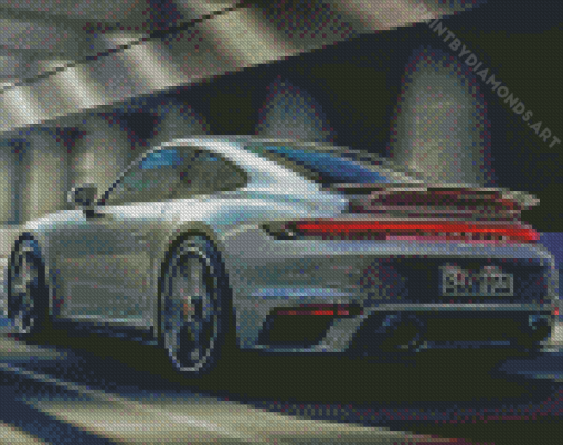 Grey Porsche 911 Diamond Painting