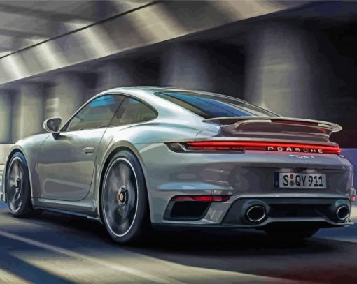 Grey Porsche 911 Diamond Painting