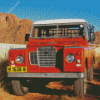 Orange Land Rover Diamond Painting