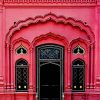 Pink And Black Building Diamond Painting