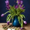 Purple Floral Vase Diamond Painting