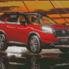 Red Pathfinder Car Diamond Painting