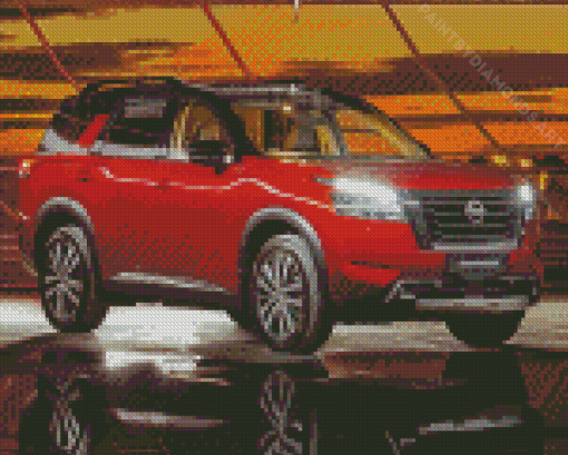 Red Pathfinder Car Diamond Painting