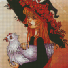 Witch And Chicken Diamond Painting