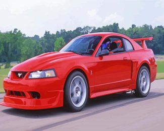 2000 Red Ford Mustang Gt Diamond Painting