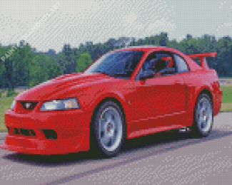 2000 Red Ford Mustang Gt Diamond Painting
