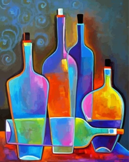 Abstract Glass Bottles Diamond Painting