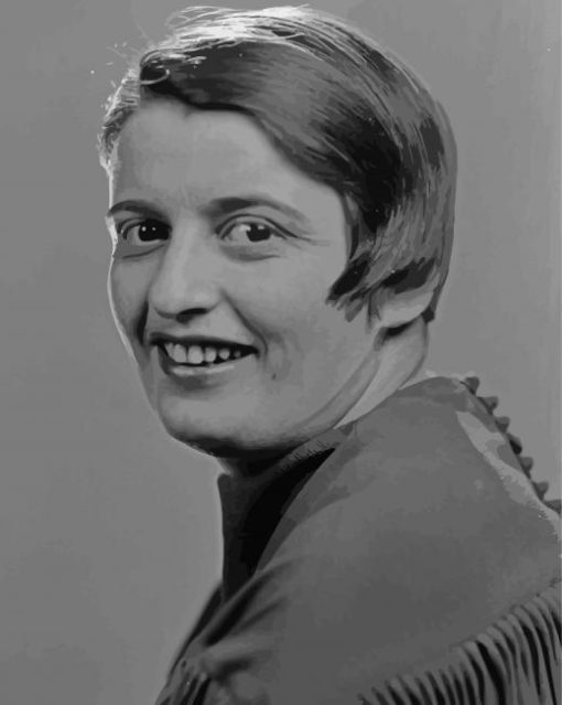 Black And White Ayn Rand Diamond Painting