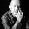 Black And White American Actor Bruce Willis Diamond Painting